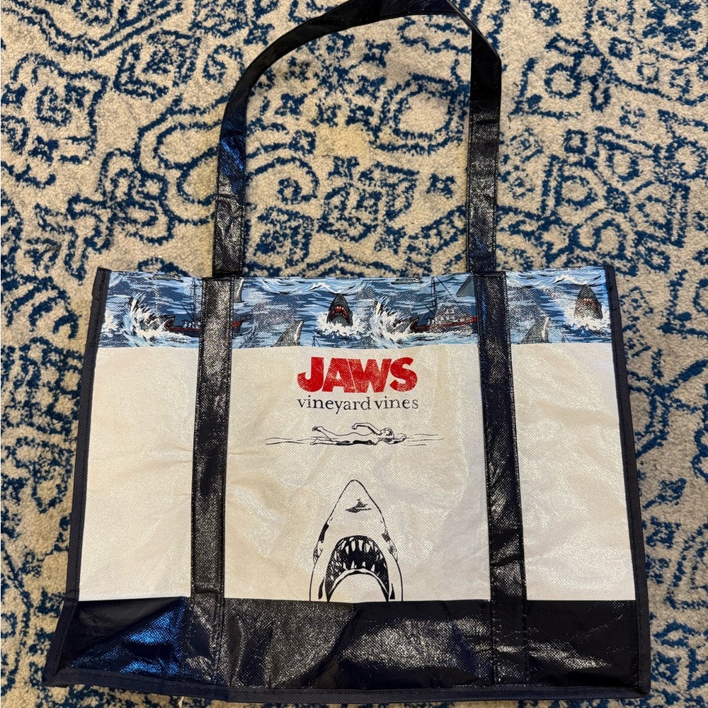 Vineyard Vines JAWS Tote - Red, Black, White